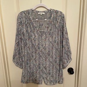 Rose and Olive floral print blouse, 2X